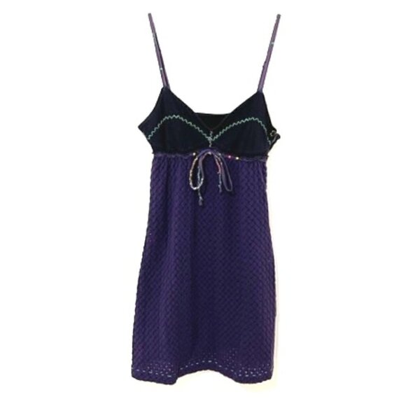 Free People Dresses & Skirts - Free People Purple Basket Weave Mini Sundress w/ Spaghetti Straps